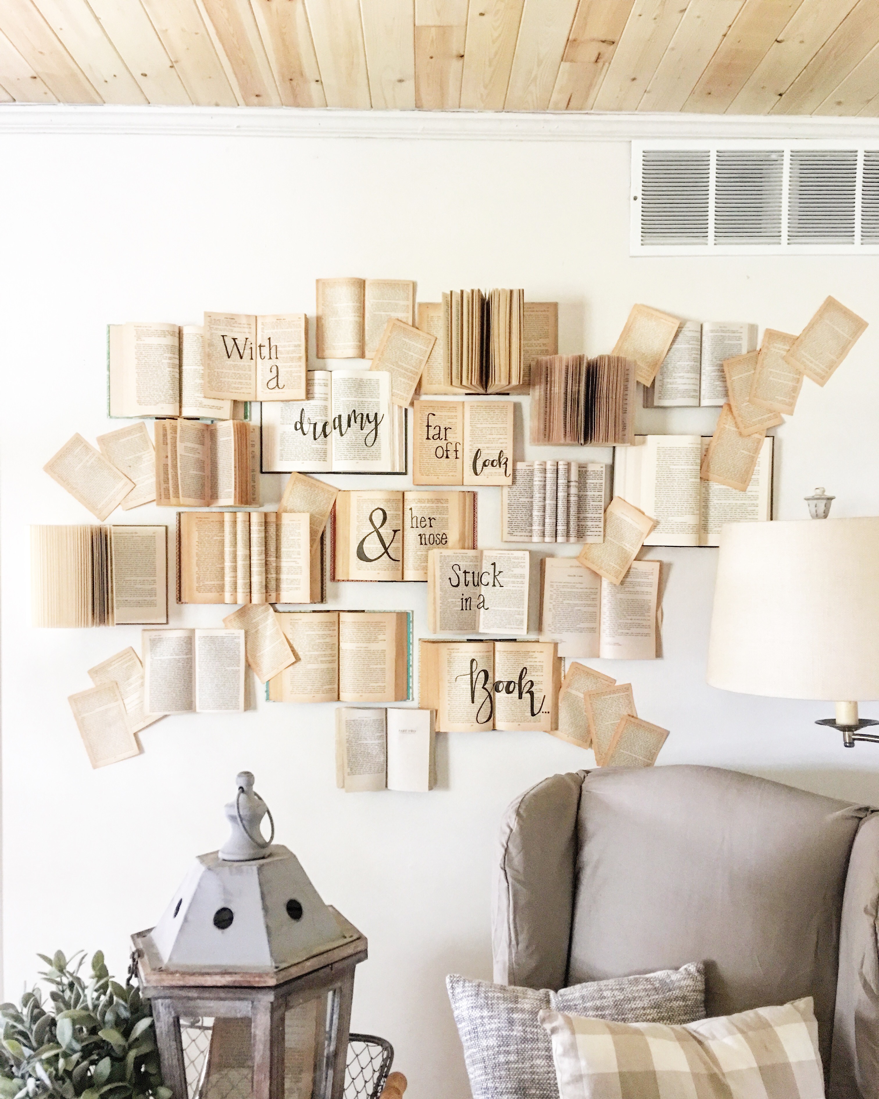 DIY Book Wall Tutorial